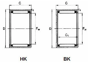 Needle Bearings HK Series HK1616 Drawn Cup Needle Roller Bearings